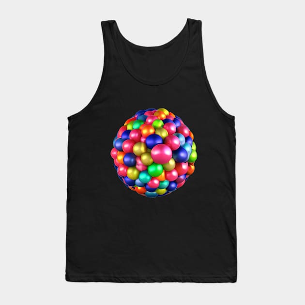 Gumballs anyone? Abstract art ball, colorful and fun. Bright and colorful will brighten up your day. Looks awesome on items. Tank Top by 1FunLife